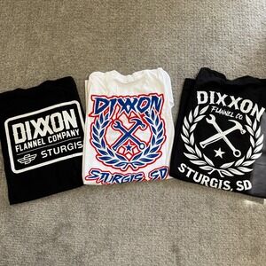 NEW Bundle of DIXXON Sturgis SD Badge Sketchy Crest TShirt 2XL Men's Black White